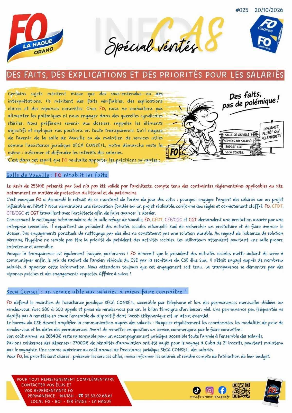 InFO CAS Spécial Vérités