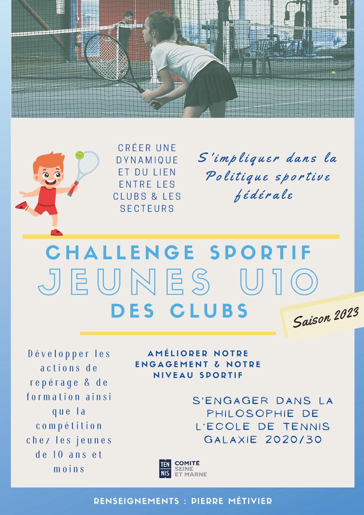 Le challenge sportif jeunes U10 des clubs