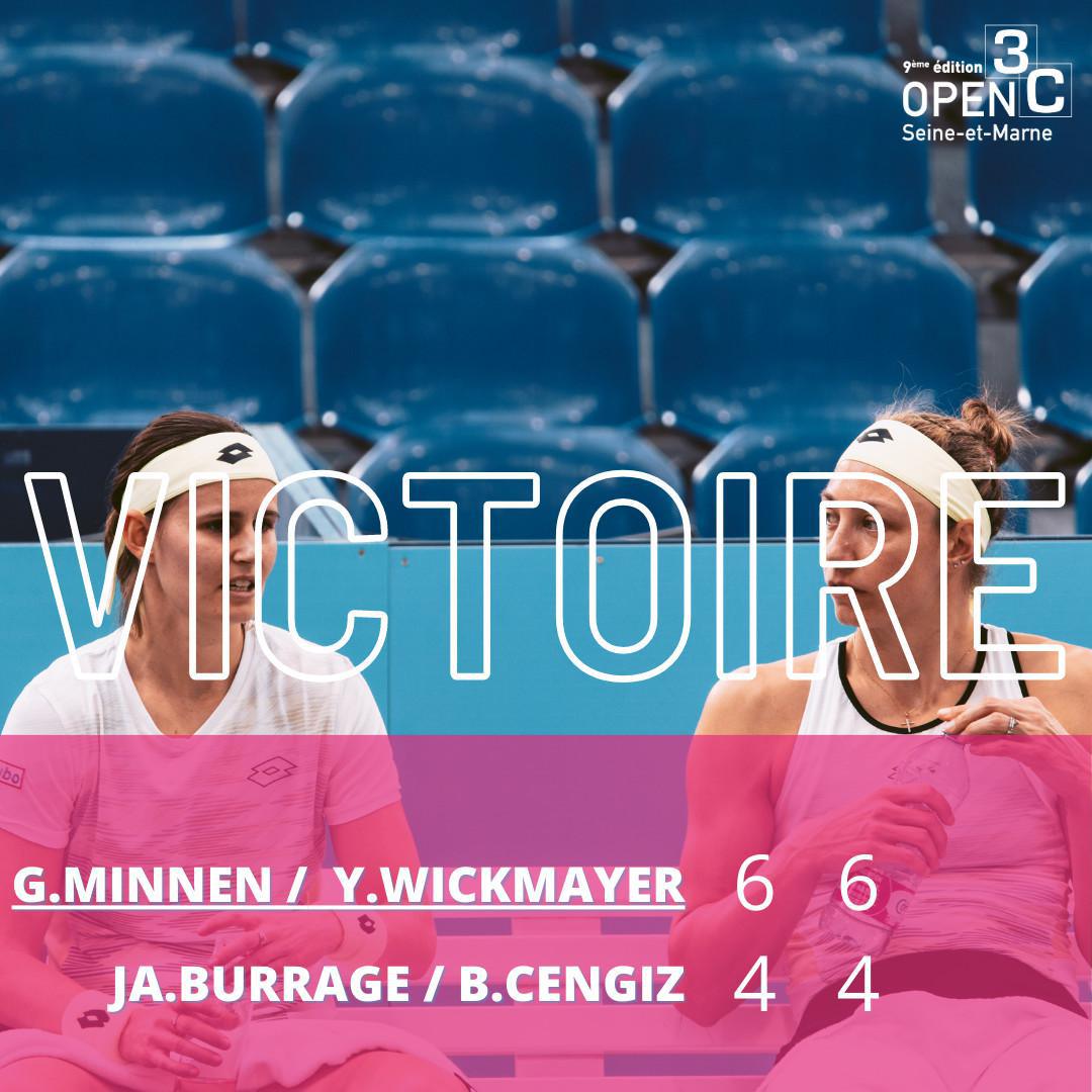 WICKMAYER / MINNEN : Gagnantes de la finale en double !