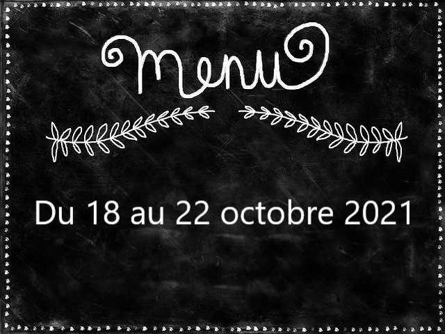 Menu de la semaine