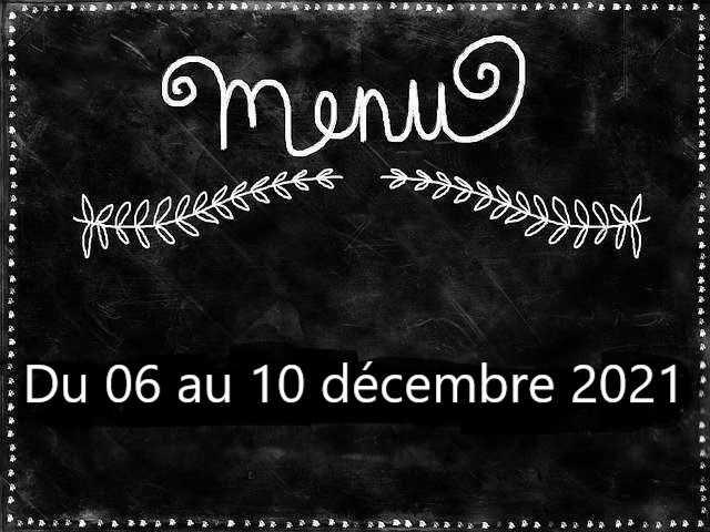 Menu de la semaine