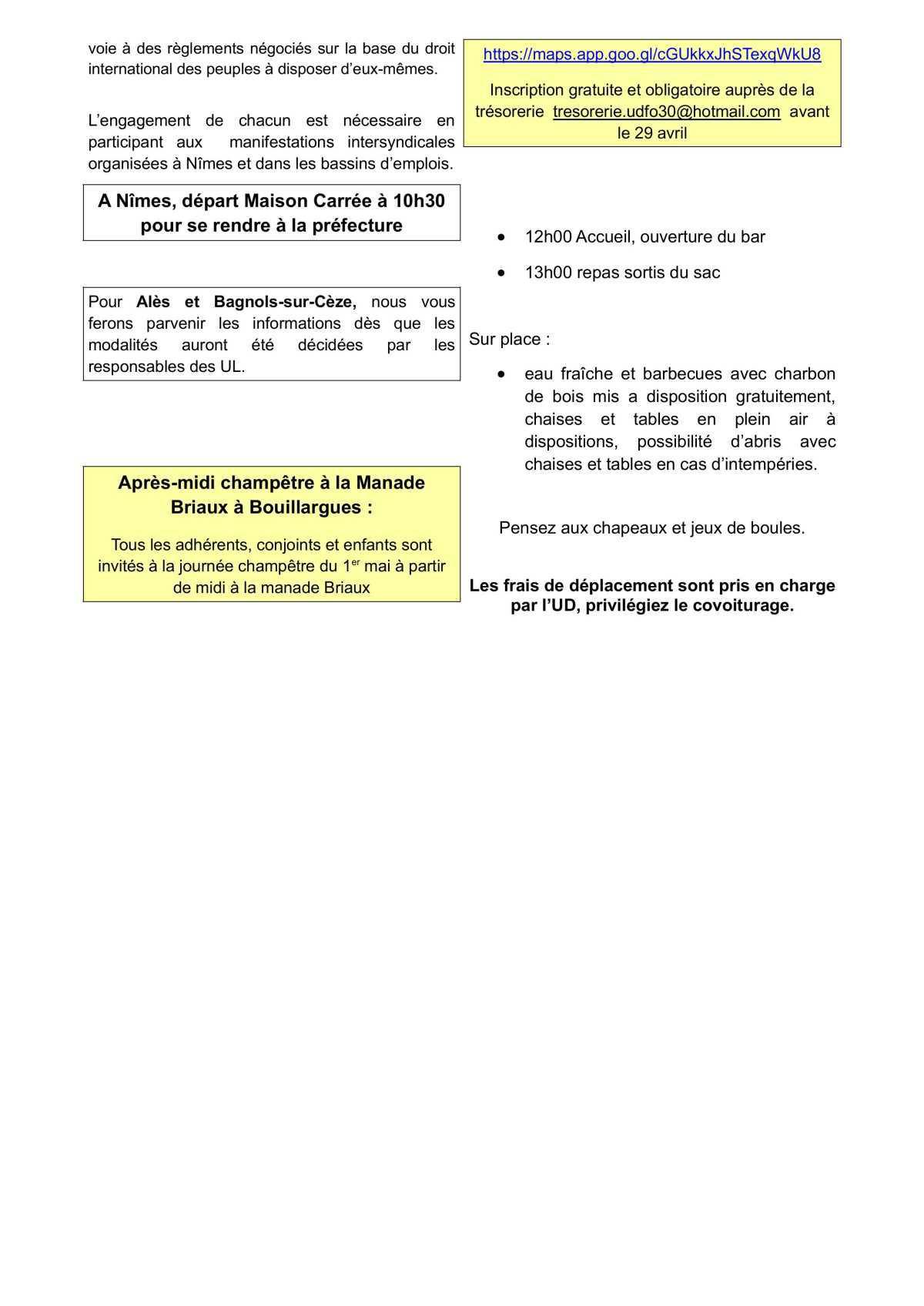  Appel intersyndical au 1er mai 2025