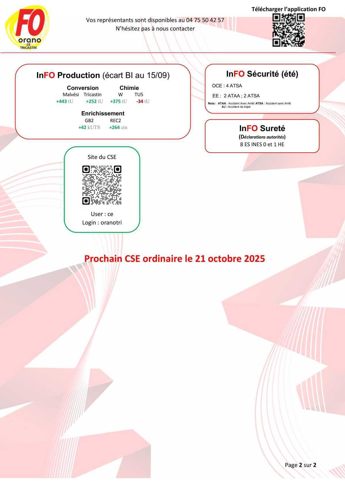 InFOs CSE septembre 2025