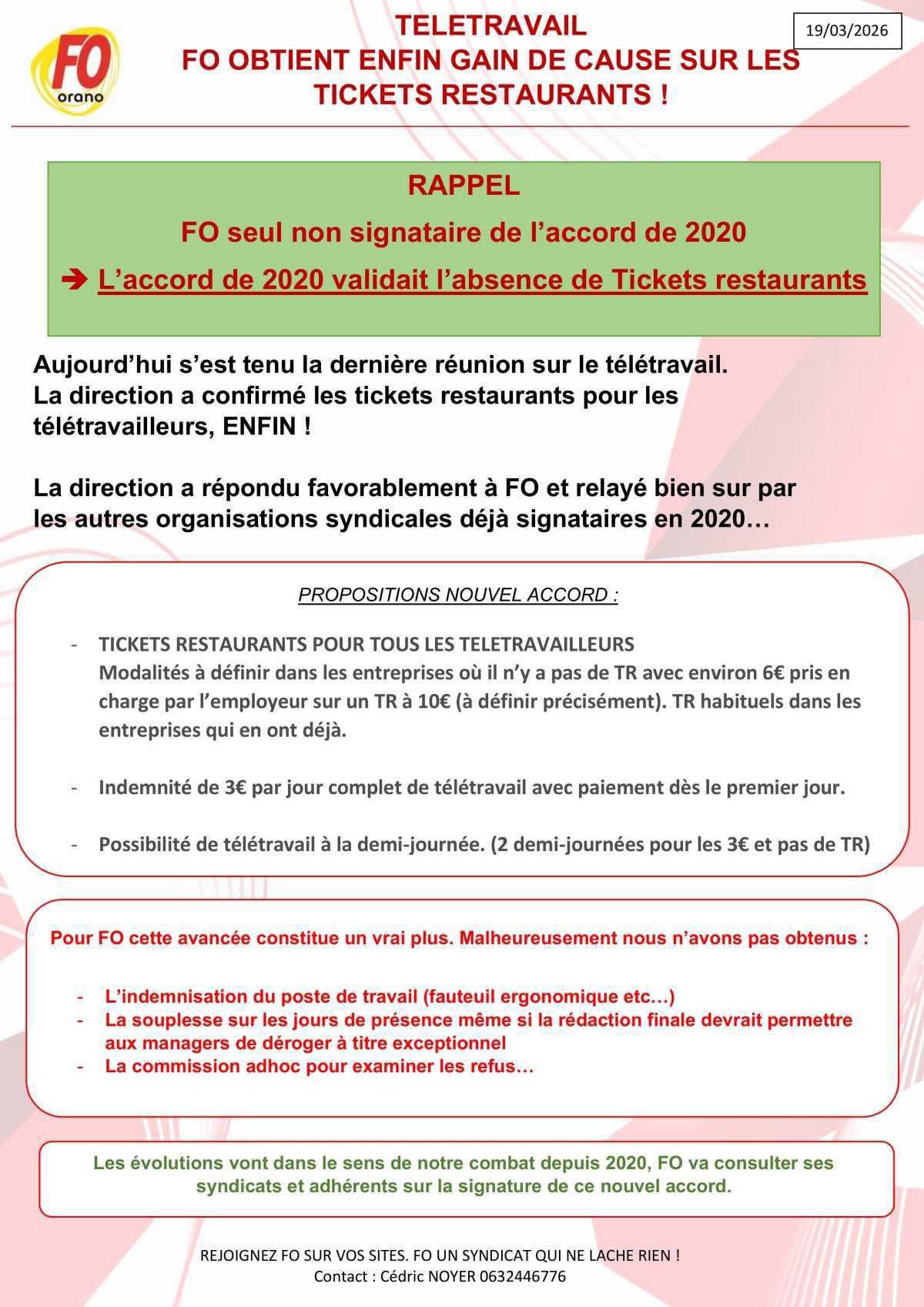 Accord télétravail : applicable au 1er Juin 2026 si il est signé