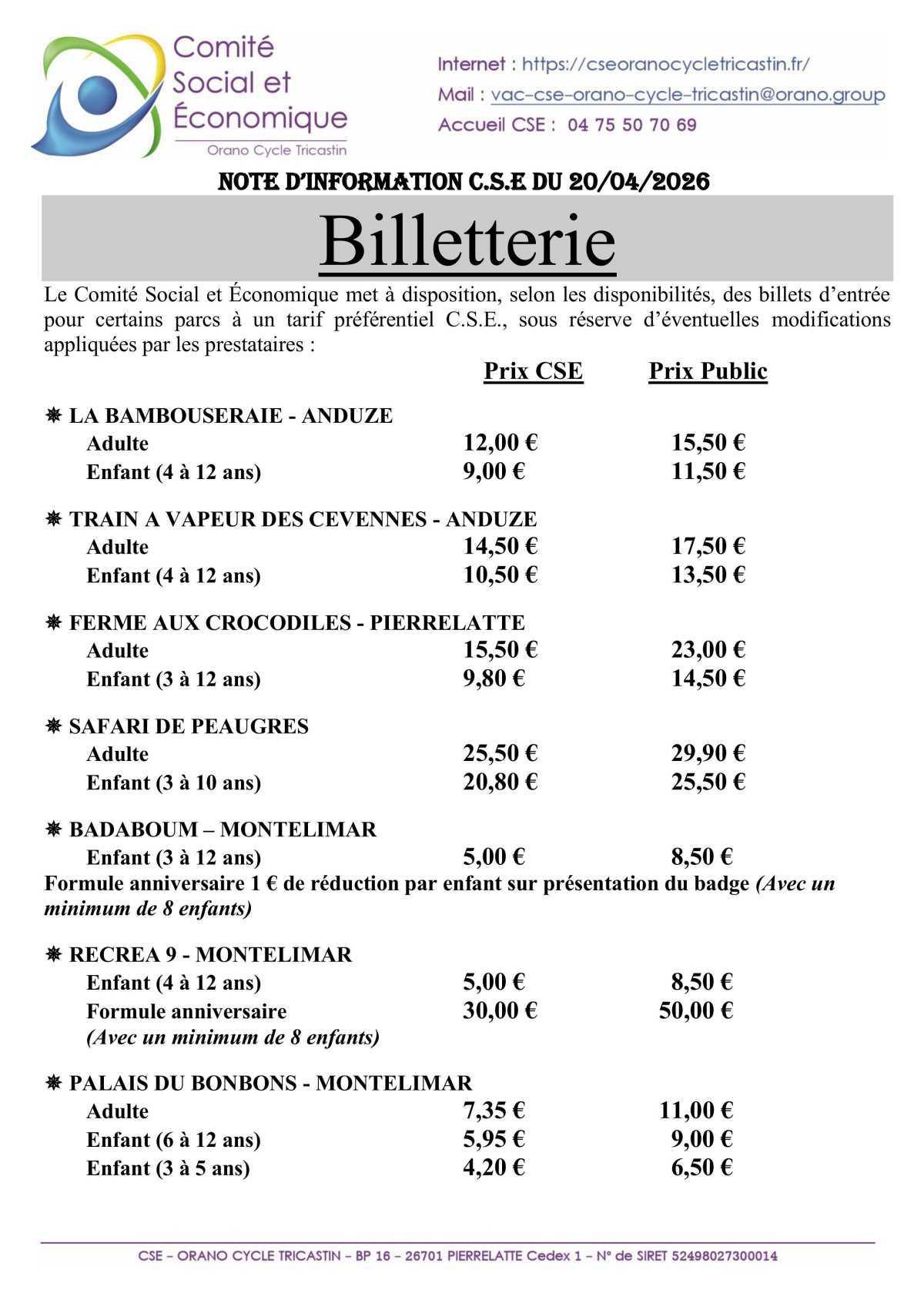 Billeterie