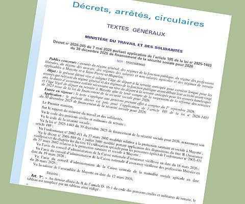 Décret sur la retraite anticipée au titre du handicap