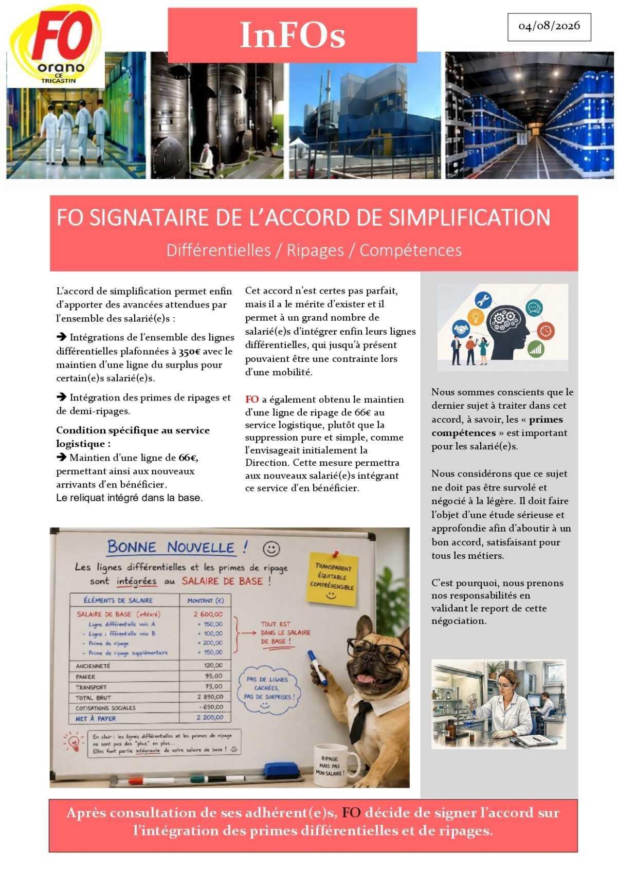 FO signe l'accord de simplification