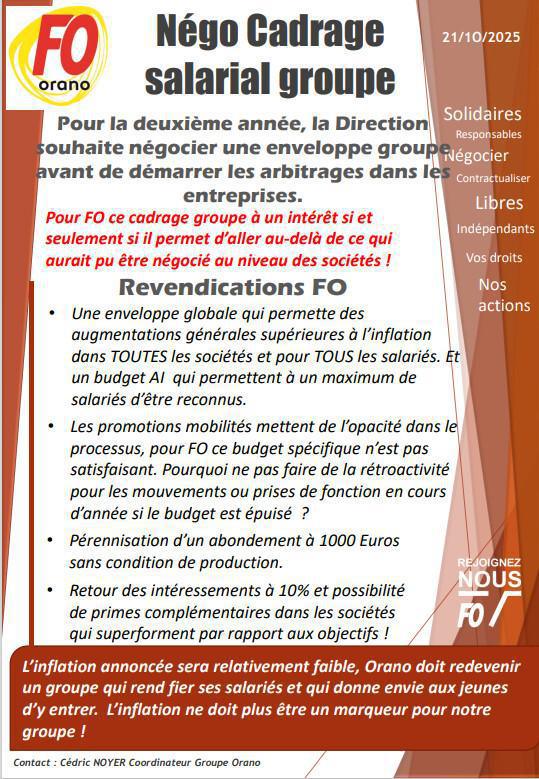 Cadrage salarial groupe , première réunion Jeudi !