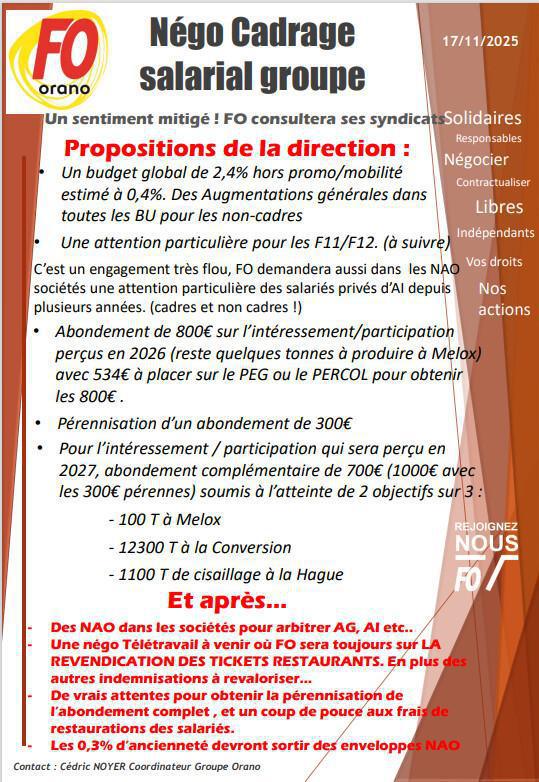 FIN DE NEGO CADRAGE SALARIAL GROUPE 2026