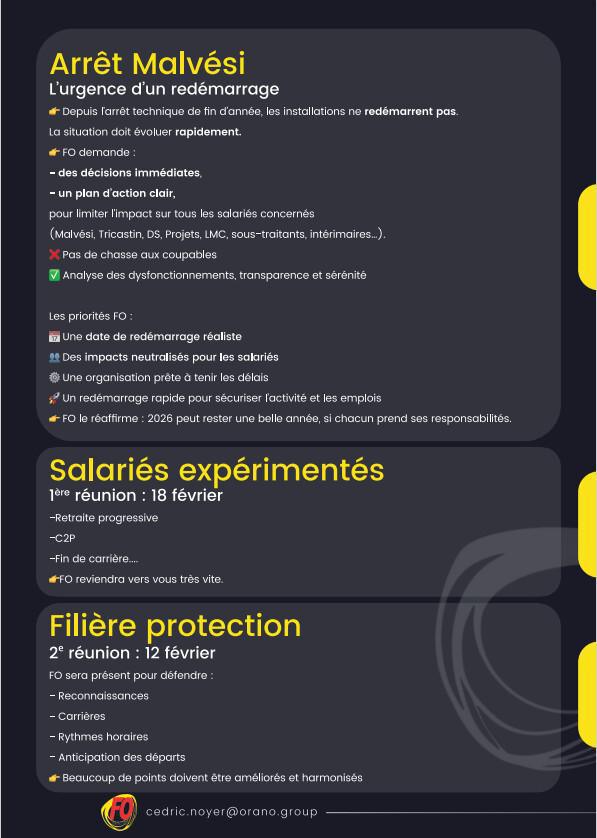 Actualité groupe : inquiétudes sur l'amont, télétravail, négos groupes... 