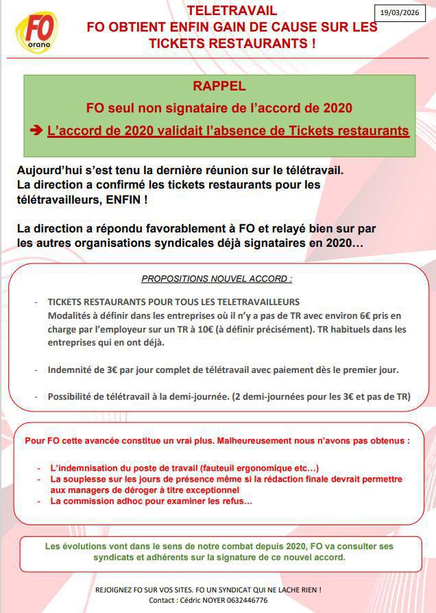 Accord télétravail : applicable au 1er Juin 2026 si il est signé