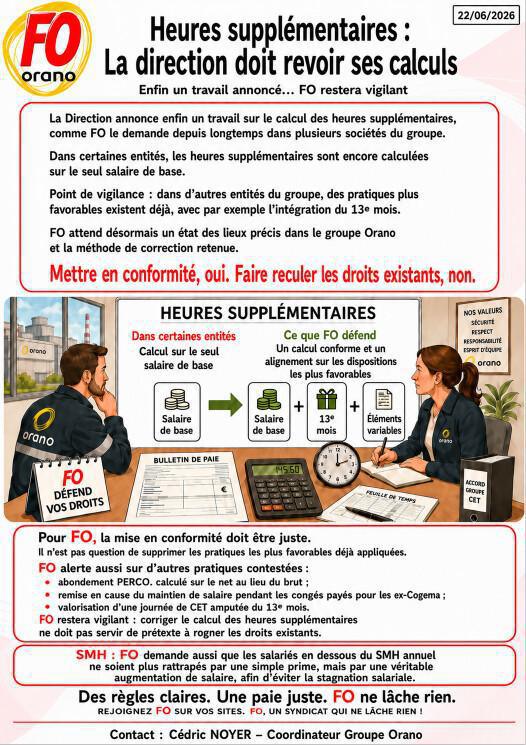 Heures supplémentaires : La DIR doit revoir ses calculs!