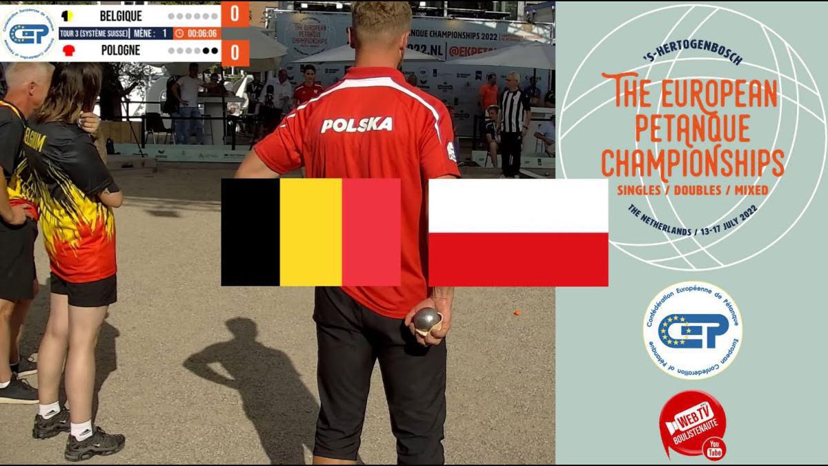 Championnats d'Europe - Doublette - Tête-à-tête - Mixte : Les REPLAYS du Jeudi 14 juillet 2022 Championnats d'Europe - Doublette - Tête-à-tête - Mixte : Les REPLAYS du Jeudi 14 juillet 2022