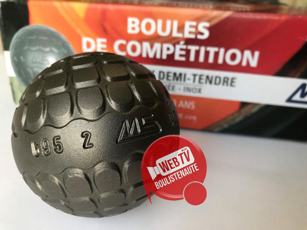 3 boules de pétanque compétition MS CZ INOX DEMI-TENDRE - Dit la tortue