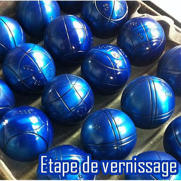 3 boules de pétanque compétition Bleue 140 - Carbone dure - La Boule Bleue