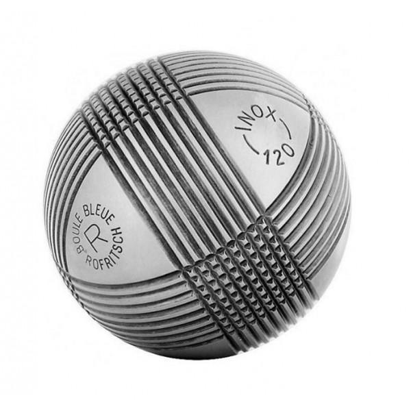 Inox 120 - DEMI-TENDRE - La Boule Bleue : 3 boules de pétanque compétition Inox 120 - DEMI-TENDRE - La Boule Bleue : 3 boules de pétanque compétition
