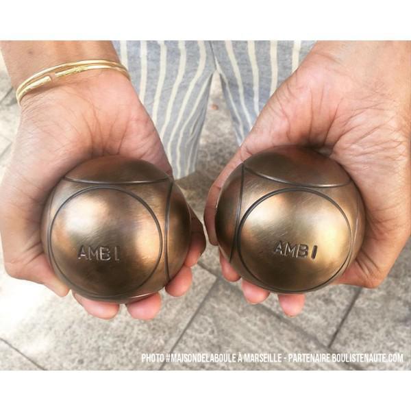 Super Inox 125 - DEMI-DURE - La Boule Bleue : 3 boules de pétanque compétition Super Inox 125 - DEMI-DURE - La Boule Bleue : 3 boules de pétanque compétition