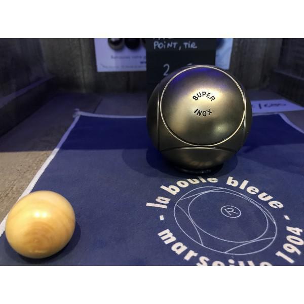 Super Inox 125 - DEMI-DURE - La Boule Bleue : 3 boules de pétanque compétition Super Inox 125 - DEMI-DURE - La Boule Bleue : 3 boules de pétanque compétition