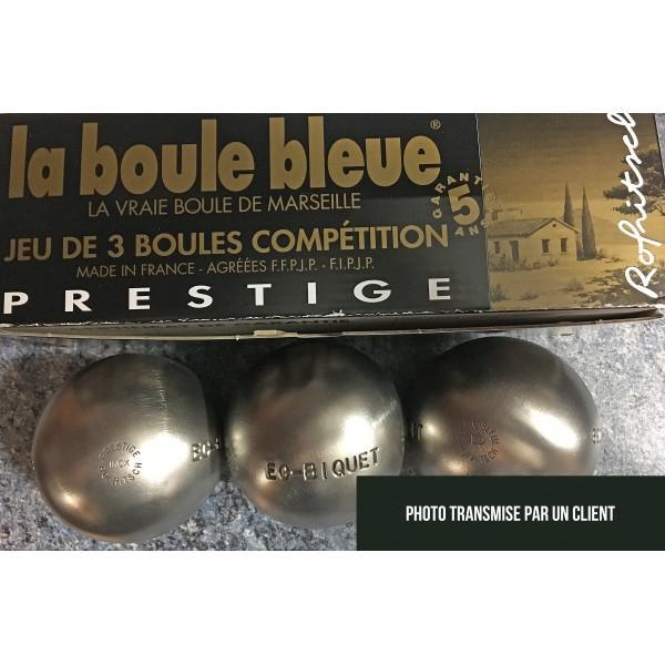 3 boules de pétanque compétition Prestige Inox 110 - TRÈS-TENDRE - La Boule Bleue