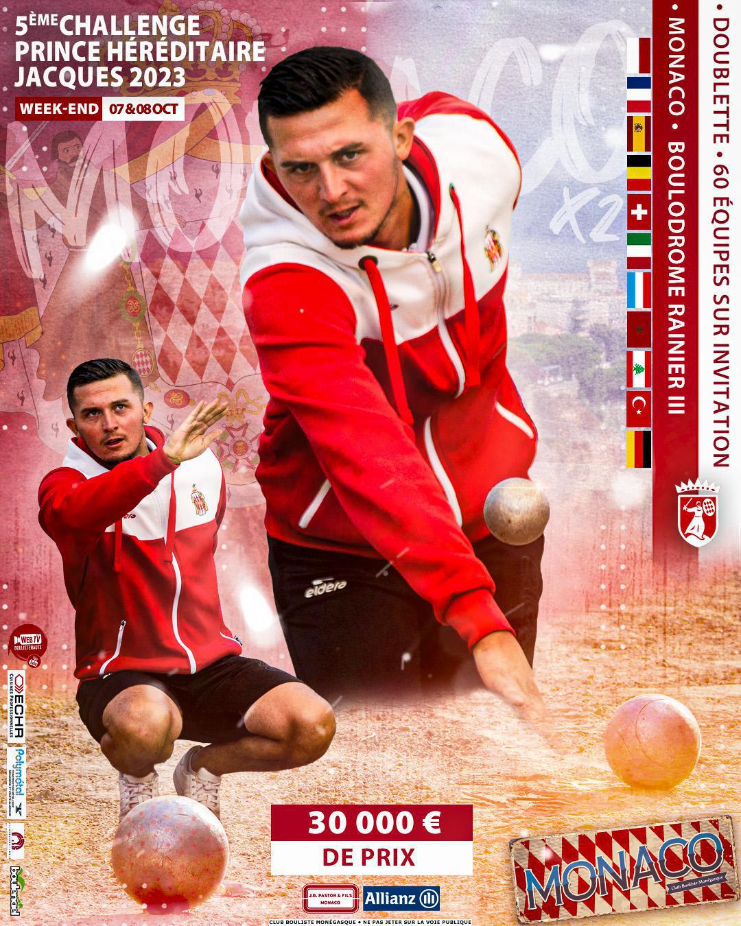 WebTV Monaco : 32 belles doublettes de pétanque s'affrontent lors du Challenge Prince Héréditaire Jacques 2023 WebTV Monaco : 32 belles doublettes de pétanque s'affrontent lors du Challenge Prince Héréditaire Jacques 2023