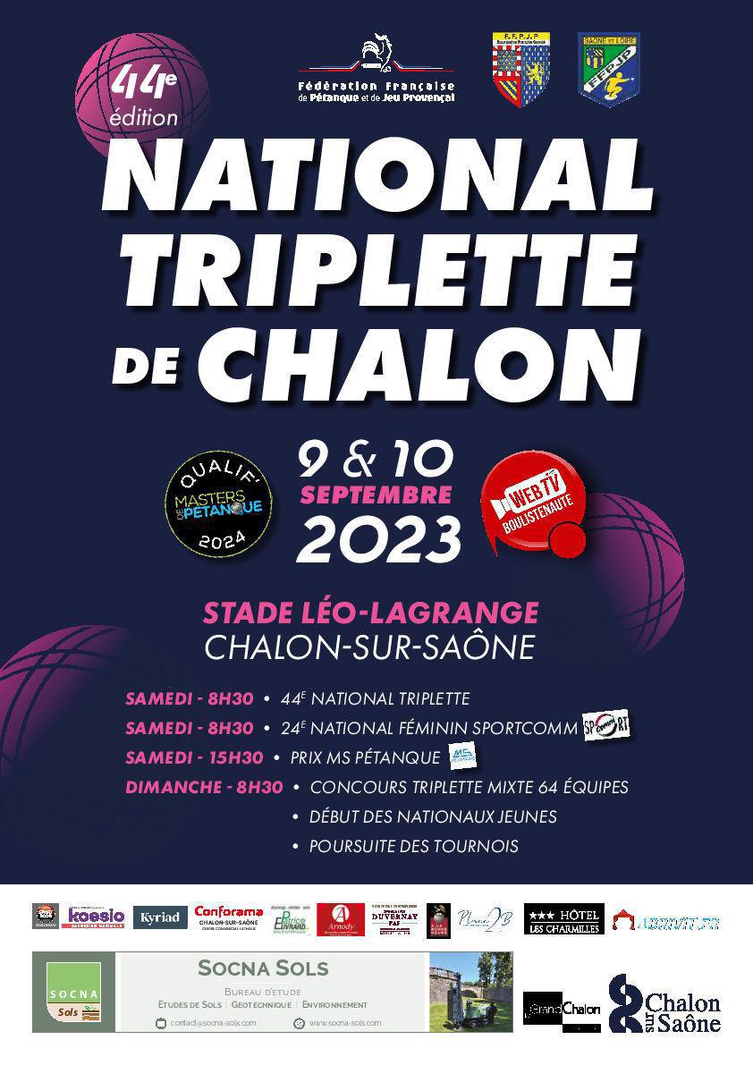 Chalon-sur-Saône : National de pétanque triplette féminin 2023