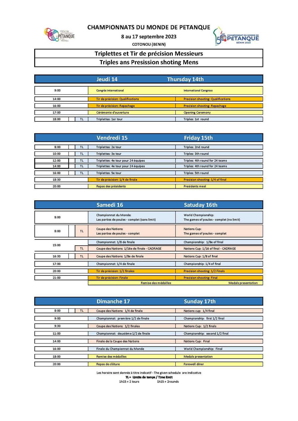Mondiaux de pétanque au Bénin, du jamais vu Mondiaux de pétanque au Bénin, du jamais vu