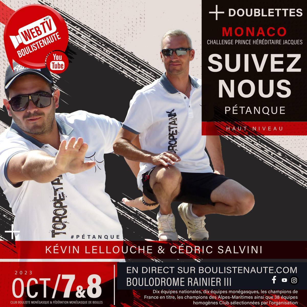 Jean-Pierre LELONS et Franck MILLO, doublette à suivre à Monaco le 7 et 8 octobre Jean-Pierre LELONS et Franck MILLO, doublette à suivre à Monaco le 7 et 8 octobre