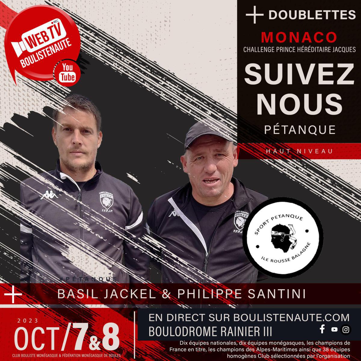 Jean-Pierre LELONS et Franck MILLO, doublette à suivre à Monaco le 7 et 8 octobre