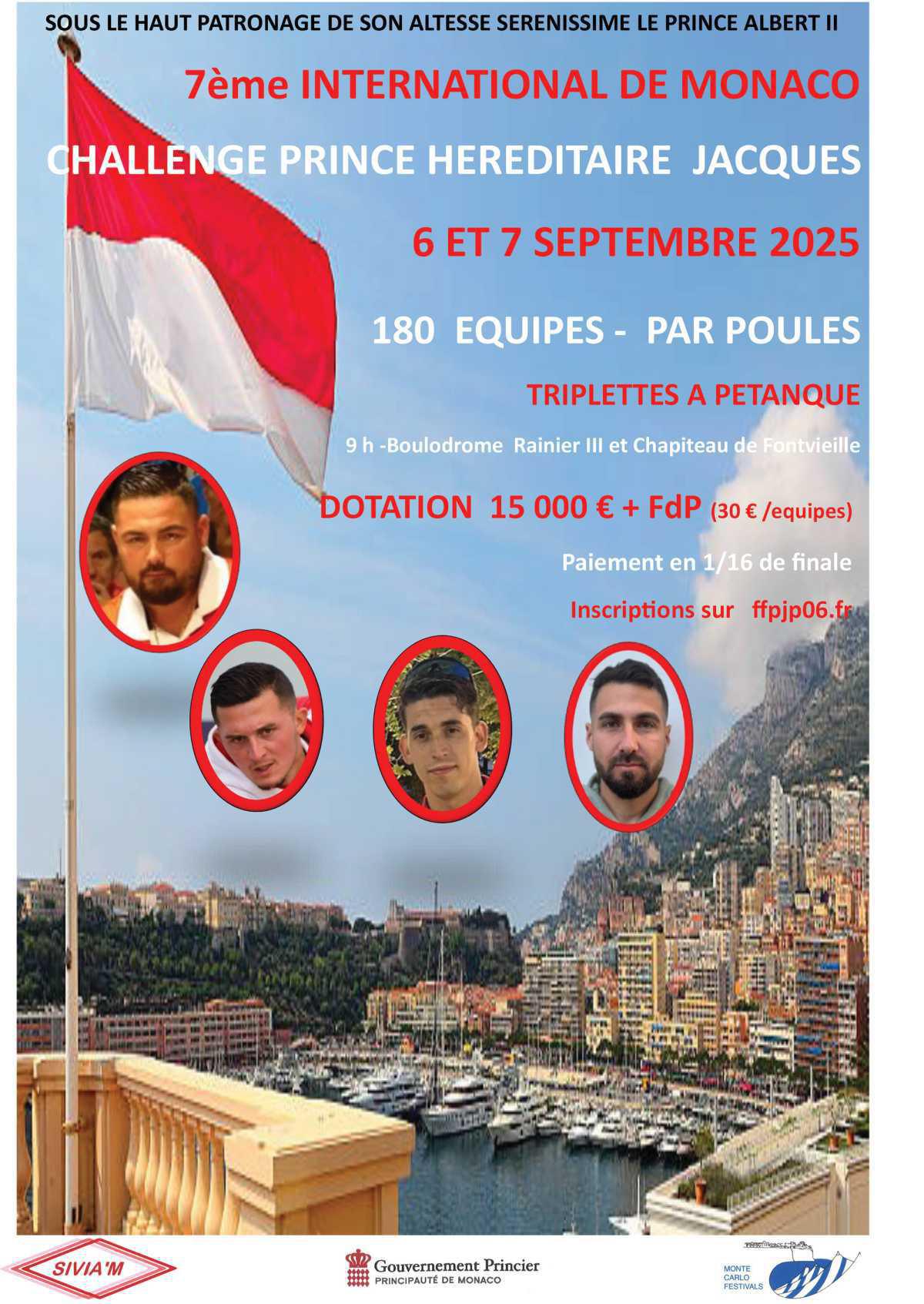 International triplette à pétanque de Monaco - Challenge Prince Héréditaire Jacques 2025