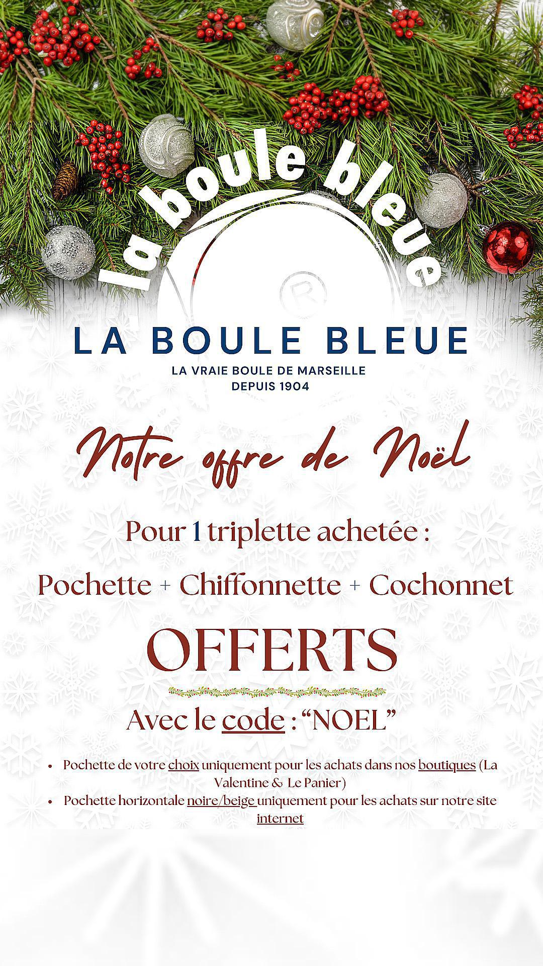 La Boule Bleue sous le Sapin : Triplette + Cadeaux Offerts ! La Boule Bleue sous le Sapin : Triplette + Cadeaux Offerts !