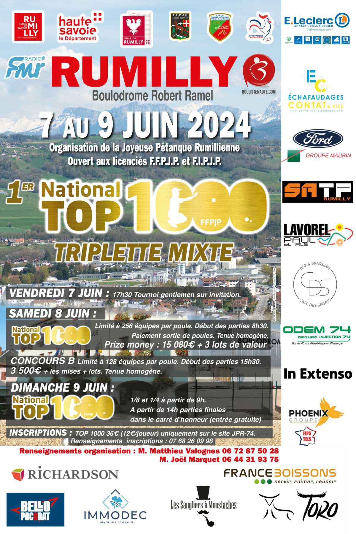 National Triplette Mixte de Rumilly 2024 - TOP 1000 Pétanque - Par poules