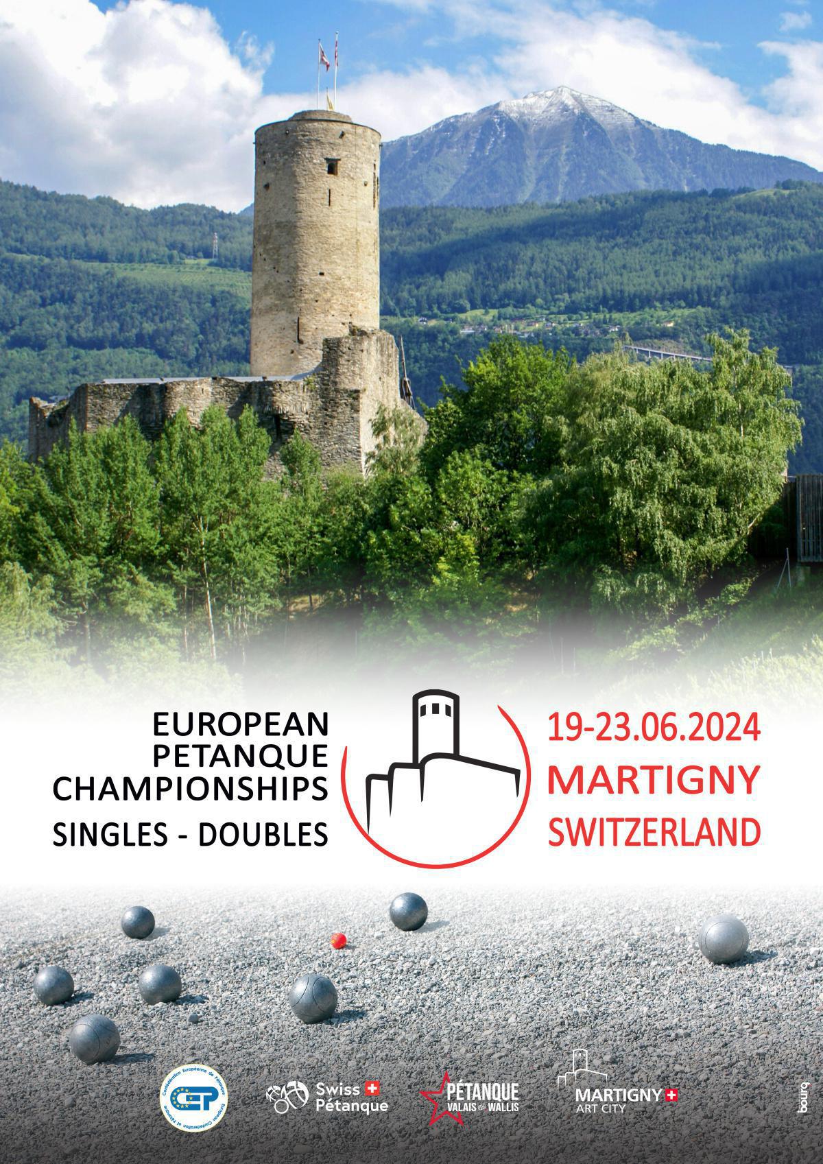 Martigny en Suisse : Championnats d'Europe doublette, tête-à-tête et mixte 2024 Martigny en Suisse : Championnats d'Europe doublette, tête-à-tête et mixte 2024