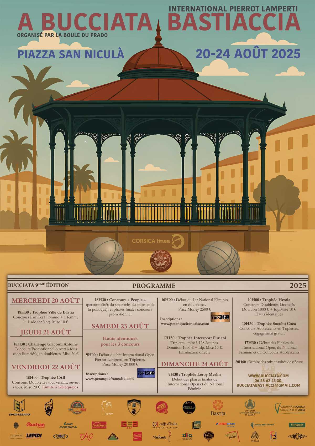Bastia (Haute-Corse) : International triplette open Pierrot Lamperti 2025 - TOP 1500 Pétanque - Par poules