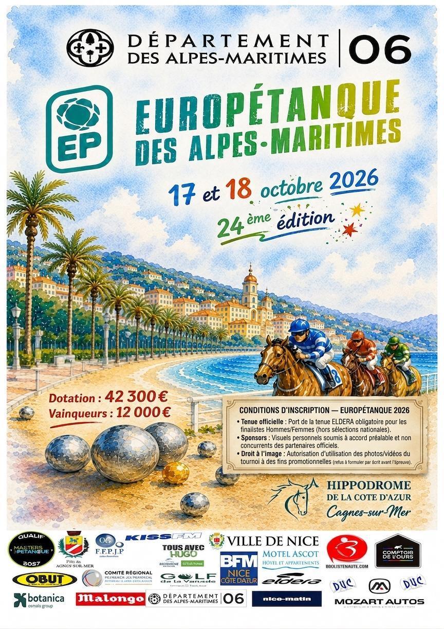 Cagnes-Sur-Mer : Europétanque triplette des Alpes-Maritimes 2026