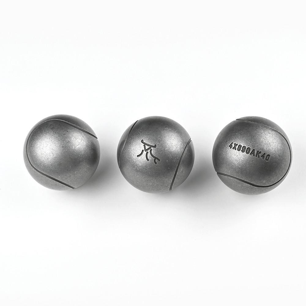 Inox striée Toro Petank : 3 boules de pétanque compétition avec stries tennis