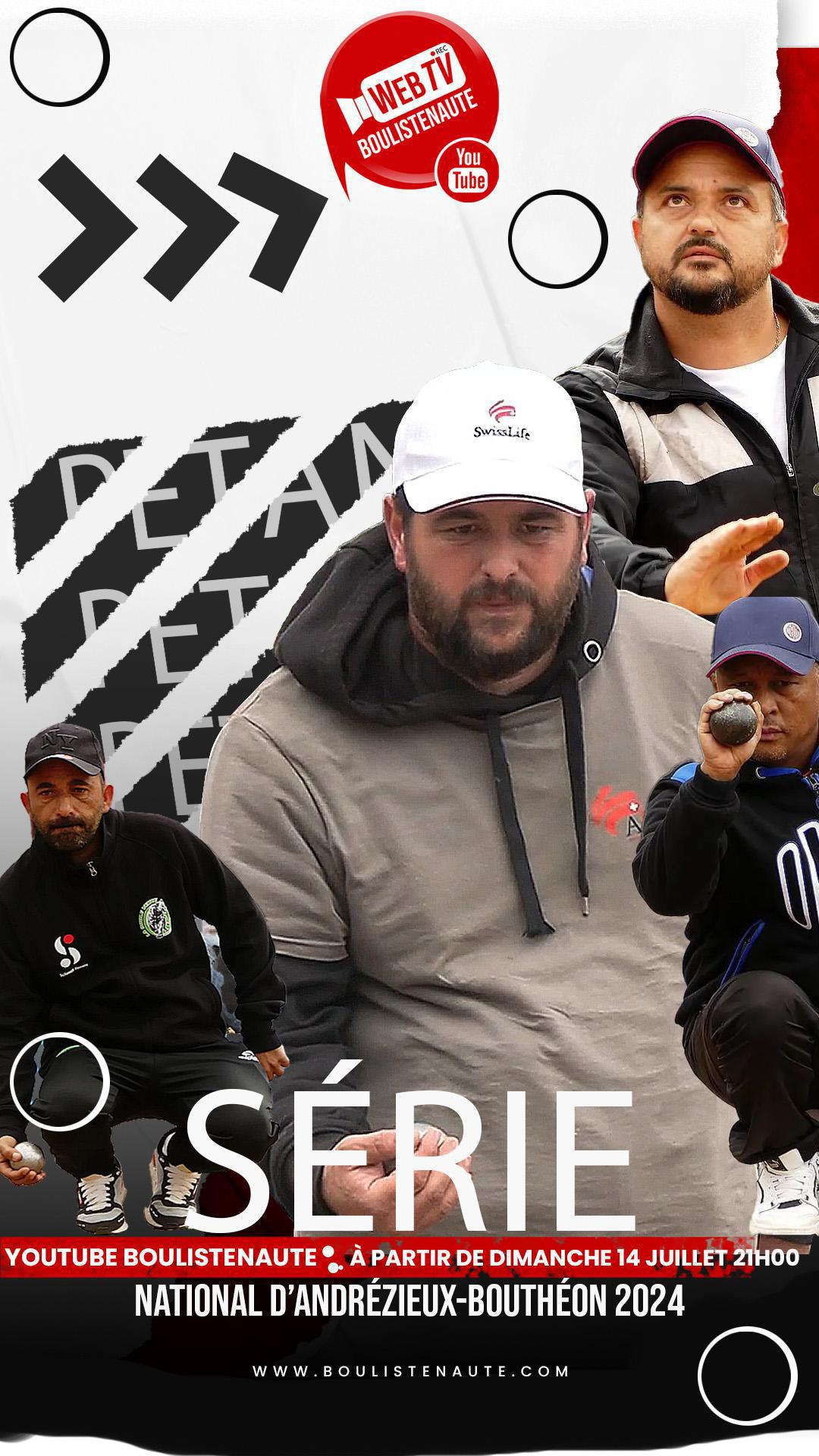 La série de vidéos "National triplette à pétanque d'Andrézieux-Bouthéon, TOP 1000 édition 2024" La série de vidéos "National triplette à pétanque d'Andrézieux-Bouthéon, TOP 1000 édition 2024"