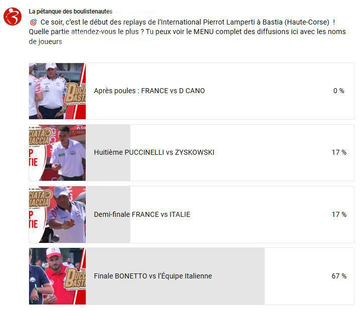 La série de vidéos pétanque : International Triplette Open Pierrot Lamperti 2024 à Bastia (Haute-Corse) - TOP 1000 La série de vidéos pétanque : International Triplette Open Pierrot Lamperti 2024 à Bastia (Haute-Corse) - TOP 1000