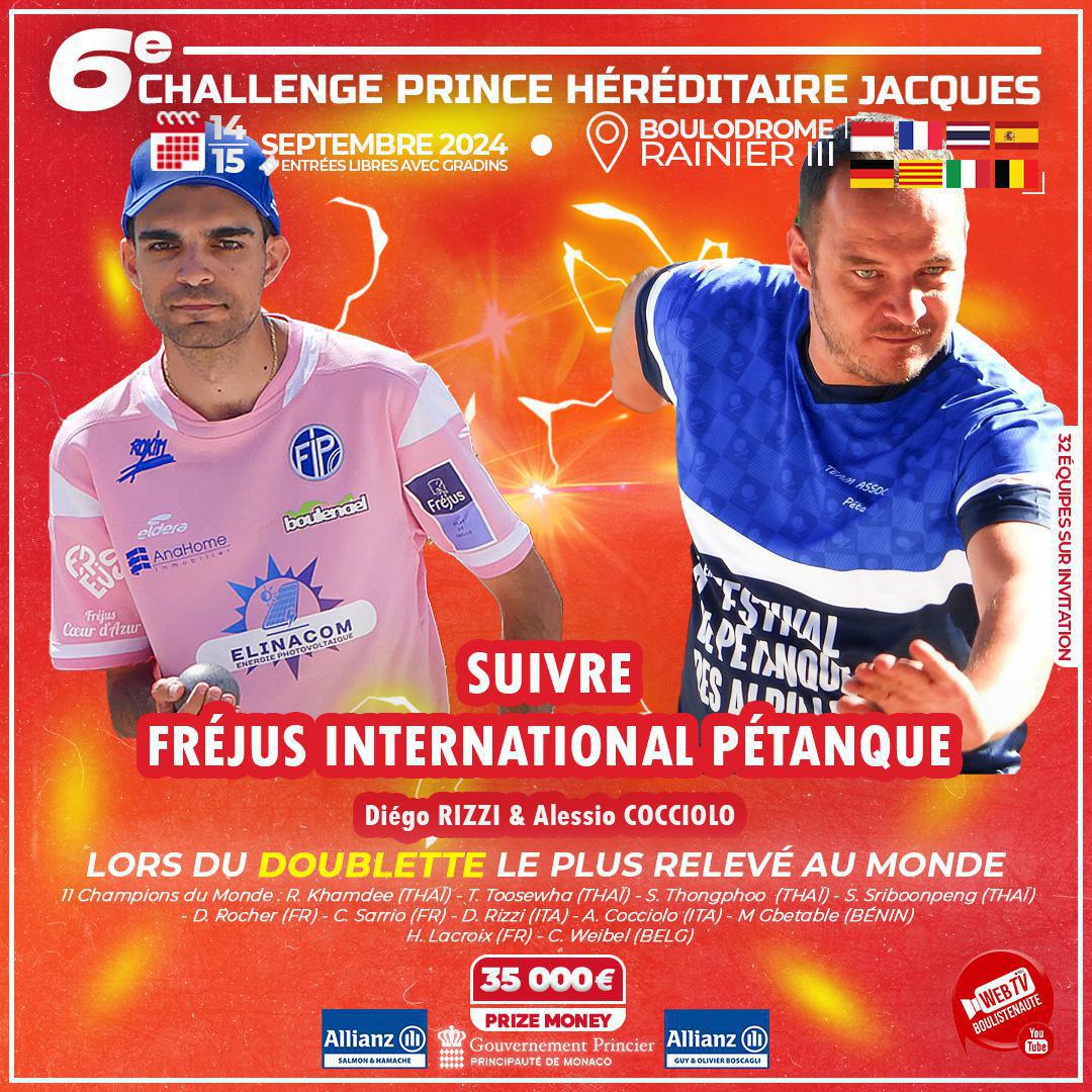 Pétanque : Qui seront les grands finalistes du Challenge Prince Héréditaire Jacques ce week-end ? Retour sur les pronostics des boulistenautes ! Pétanque : Qui seront les grands finalistes du Challenge Prince Héréditaire Jacques ce week-end ? Retour sur les pronostics des boulistenautes !