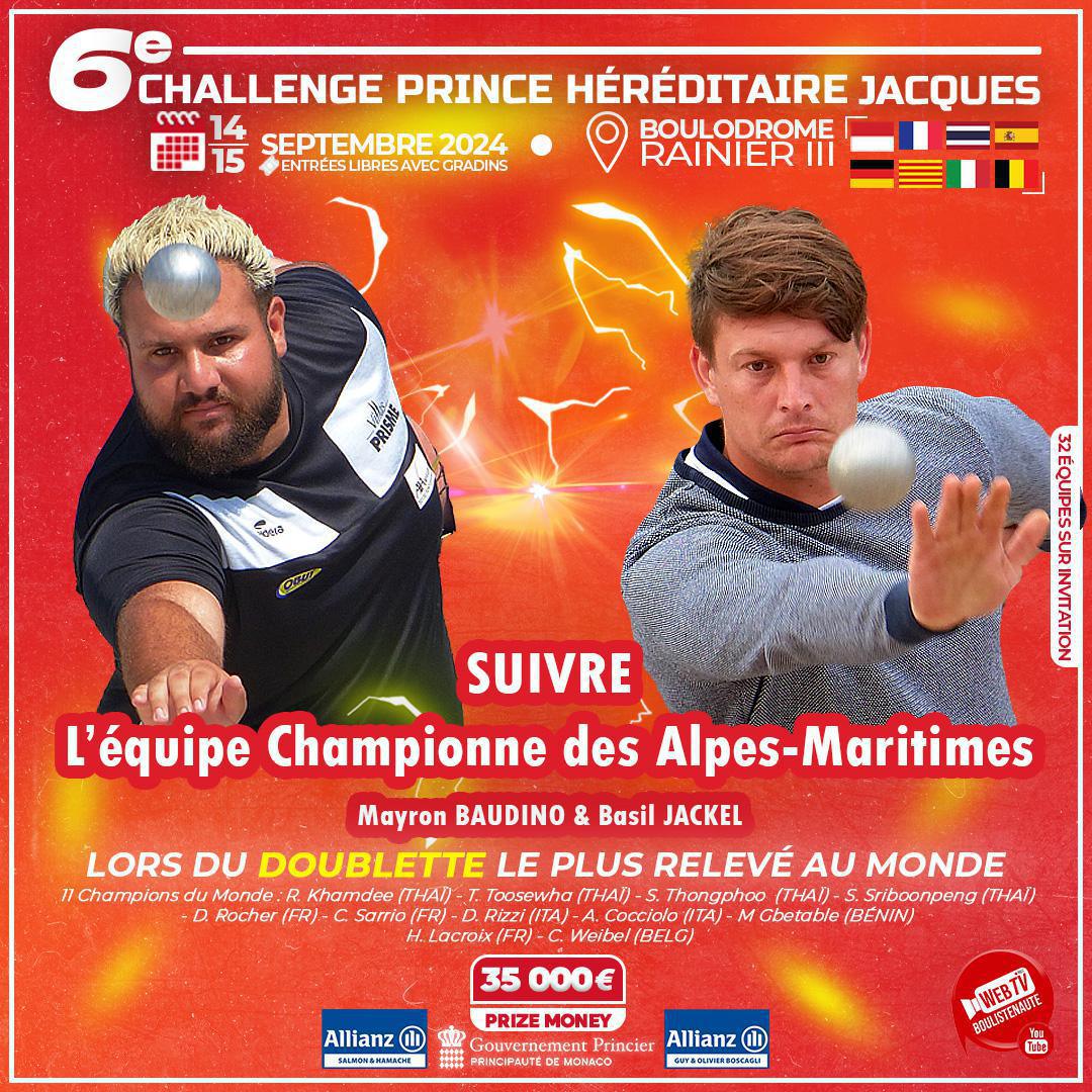 Pétanque : Qui seront les grands finalistes du Challenge Prince Héréditaire Jacques ce week-end ? Retour sur les pronostics des boulistenautes ! Pétanque : Qui seront les grands finalistes du Challenge Prince Héréditaire Jacques ce week-end ? Retour sur les pronostics des boulistenautes !