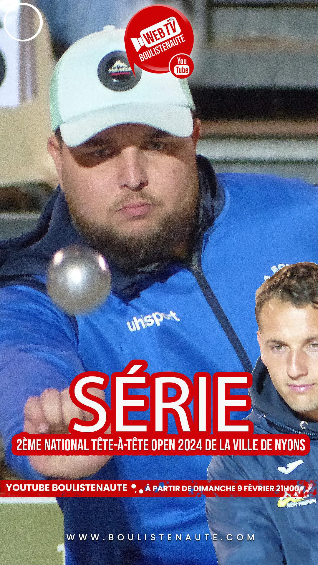 La série de vidéos « 2ème National à pétanque Tête-à-tête Open 2024 de la Ville de Nyons »