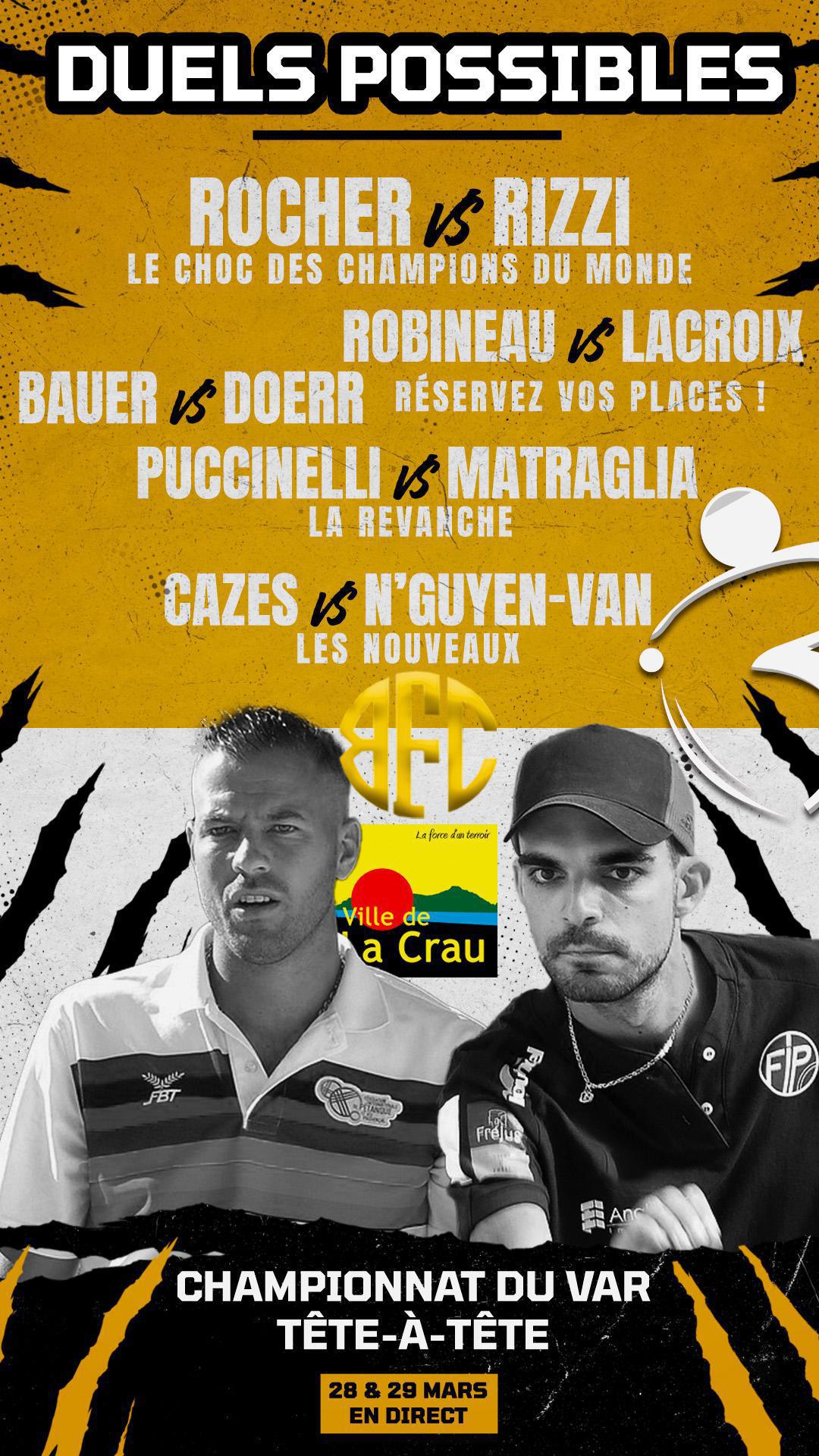 Championnat du Var tête-à-tête à La Crau - Pétanque 2026