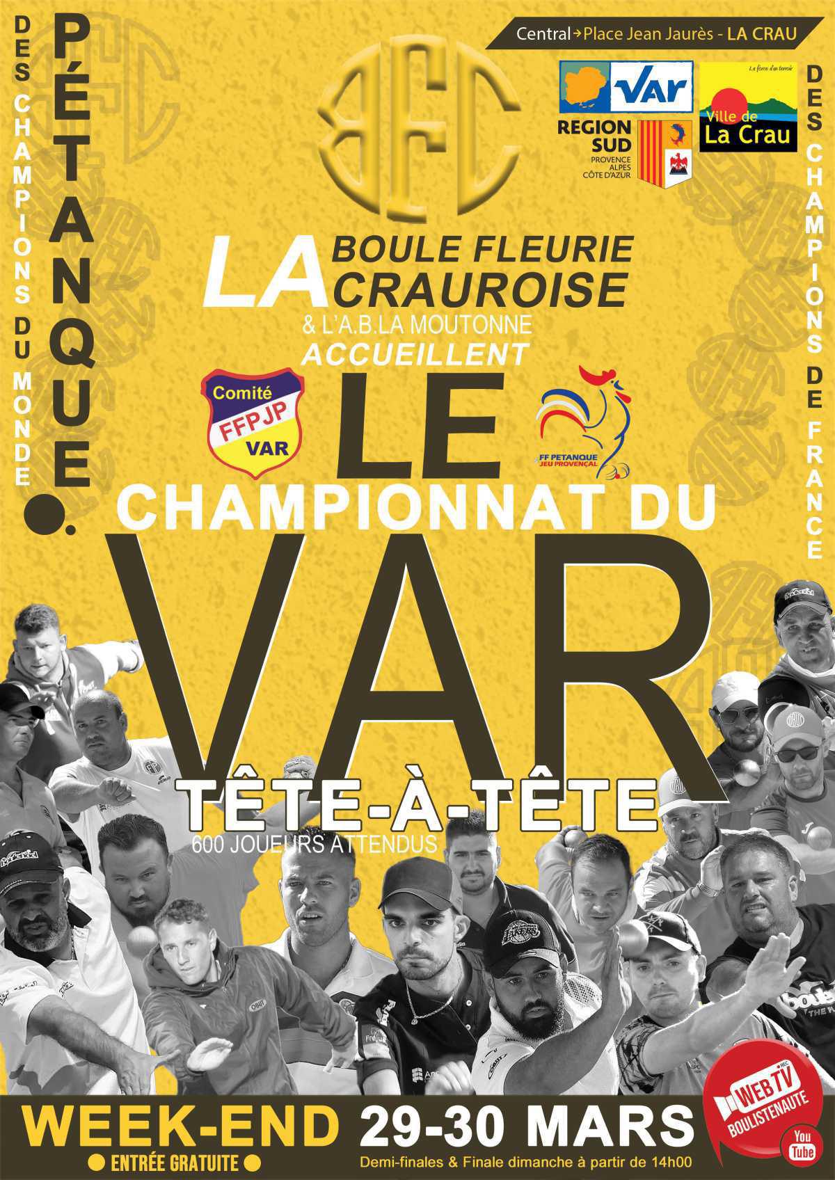 Championnat du Var tête-à-tête : Un plateau exceptionnel pour une place en Or !  Championnat du Var tête-à-tête : Un plateau exceptionnel pour une place en Or !
