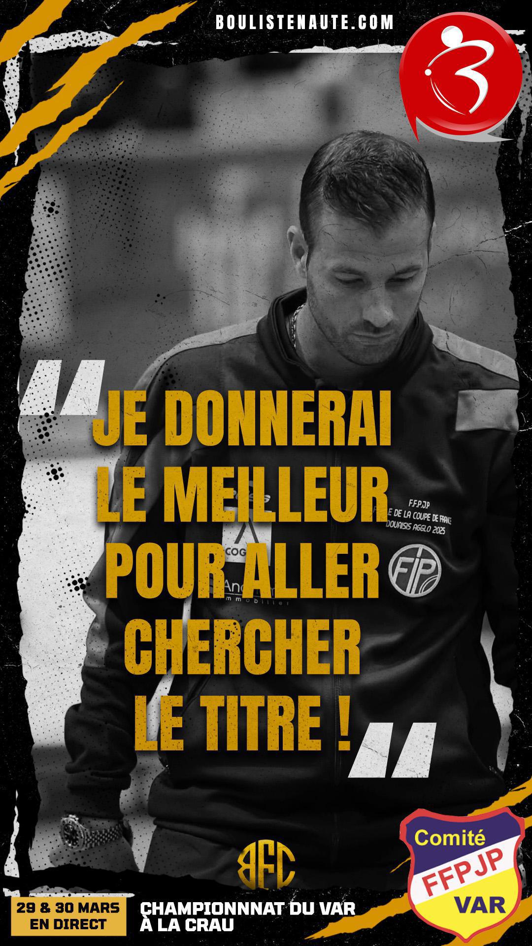 Championnat du Var tête-à-tête de pétanque – Quelques favoris dévoilent leur état d’esprit ! Championnat du Var tête-à-tête de pétanque – Quelques favoris dévoilent leur état d’esprit !