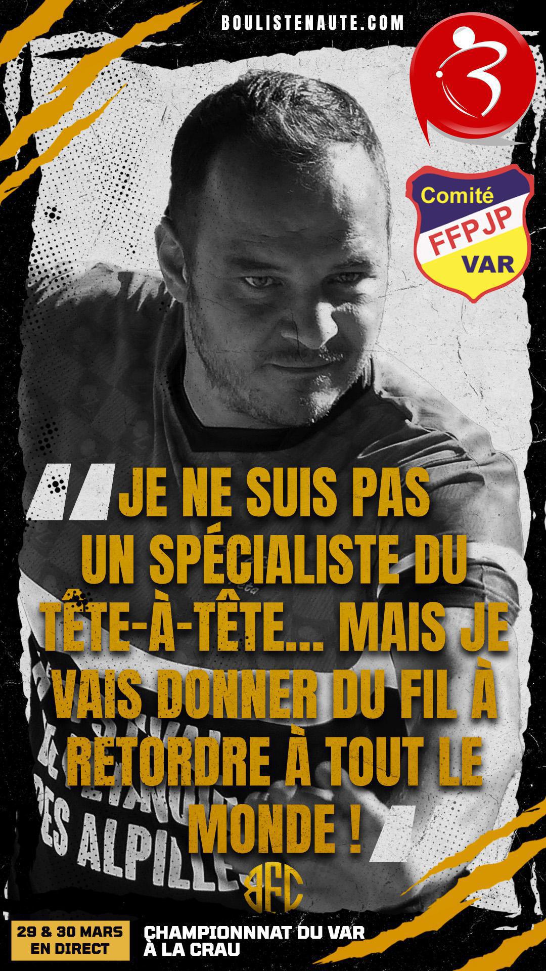 Championnat du Var tête-à-tête de pétanque – Quelques favoris dévoilent leur état d’esprit ! Championnat du Var tête-à-tête de pétanque – Quelques favoris dévoilent leur état d’esprit !