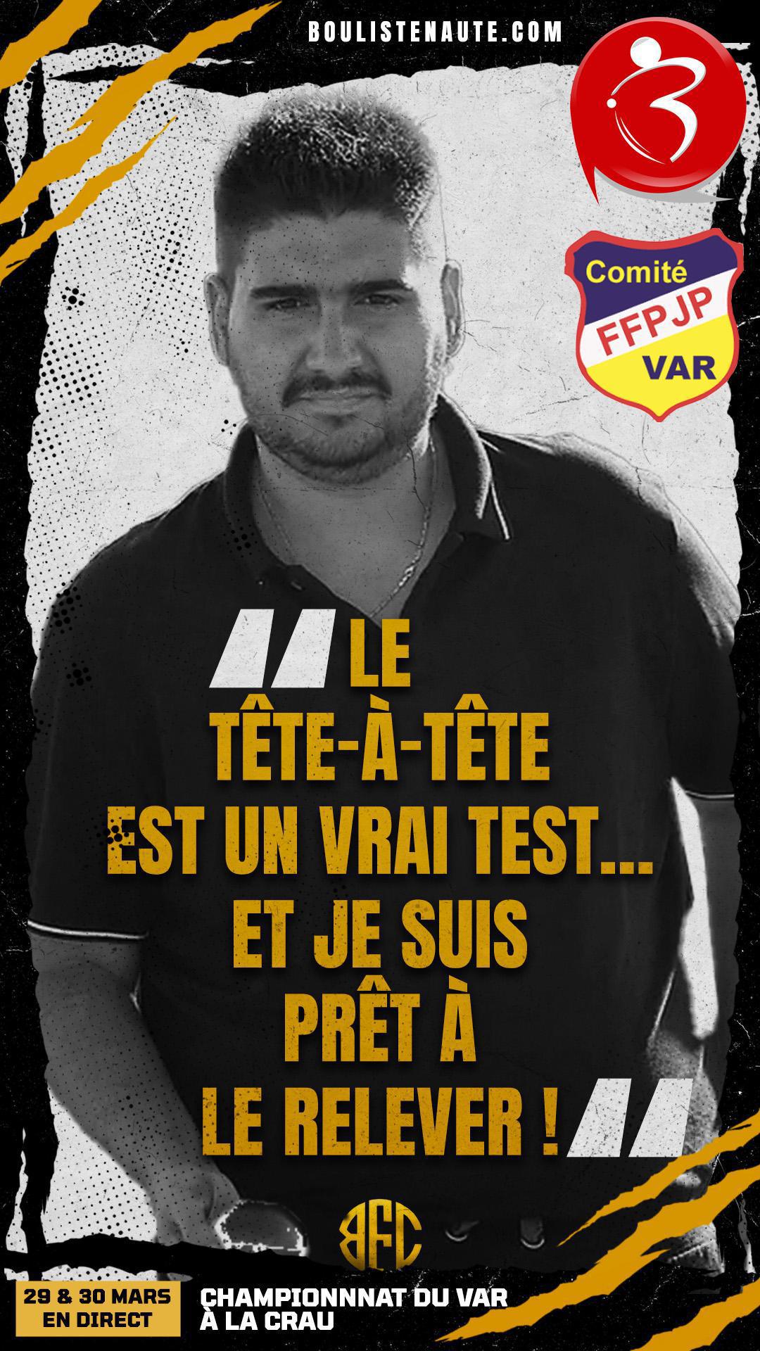 Championnat du Var tête-à-tête de pétanque – Quelques favoris dévoilent leur état d’esprit ! Championnat du Var tête-à-tête de pétanque – Quelques favoris dévoilent leur état d’esprit !