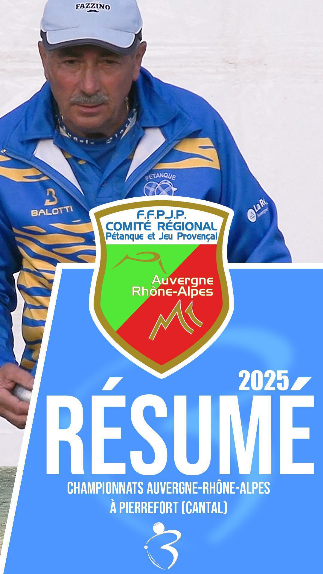 Résumé vidéo « Beaux gestes pétanque » - Championnats régionaux Auvergne-Rhône-Alpes 2025 à Pierrefort (Cantal)