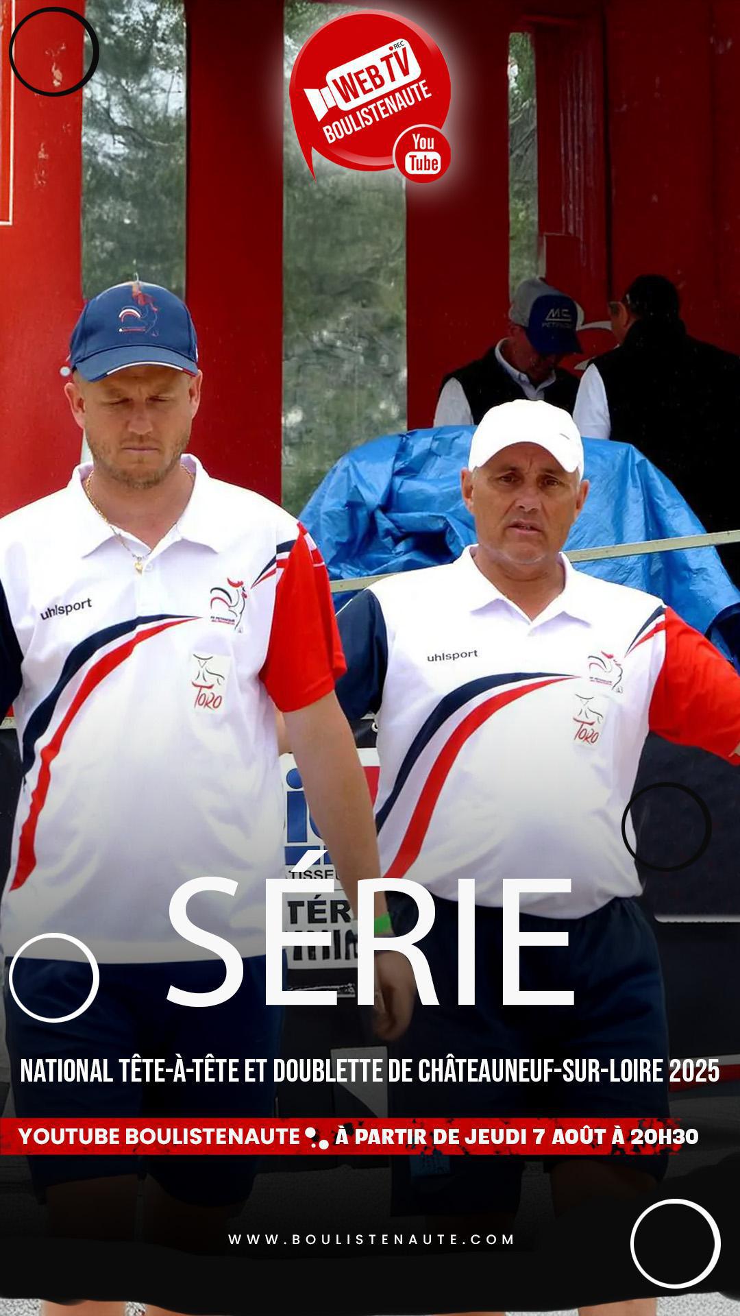 La série de vidéos pétanque : National tête-à-tête et doublette de Châteaneuf-sur-Loire 2025