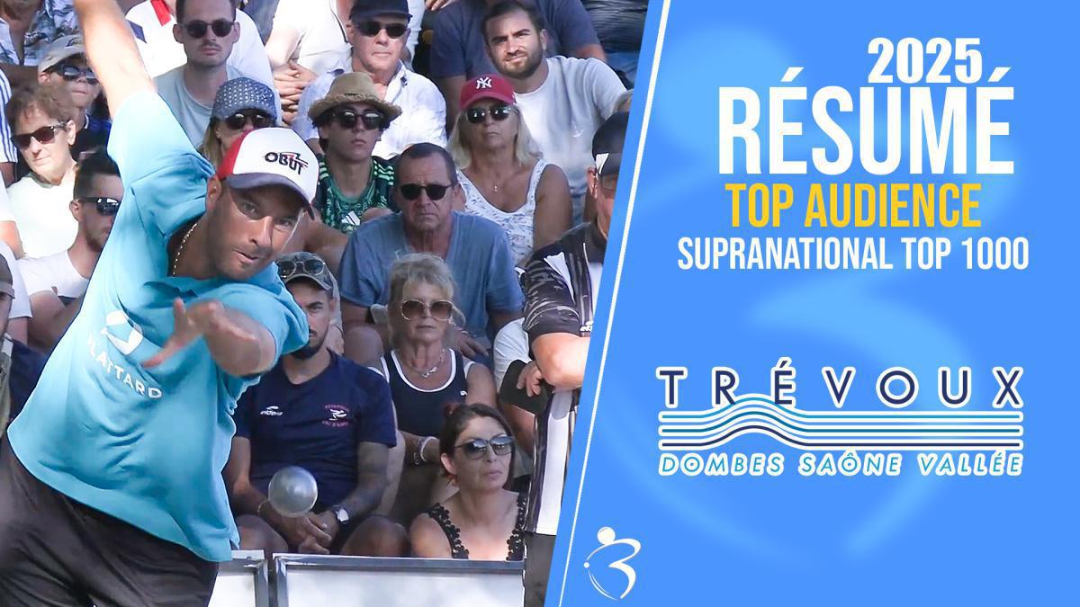 Résumé vidéo « Beaux gestes pétanque » - Ville de Trévoux : Supranational triplette open 2025 - TOP 1000