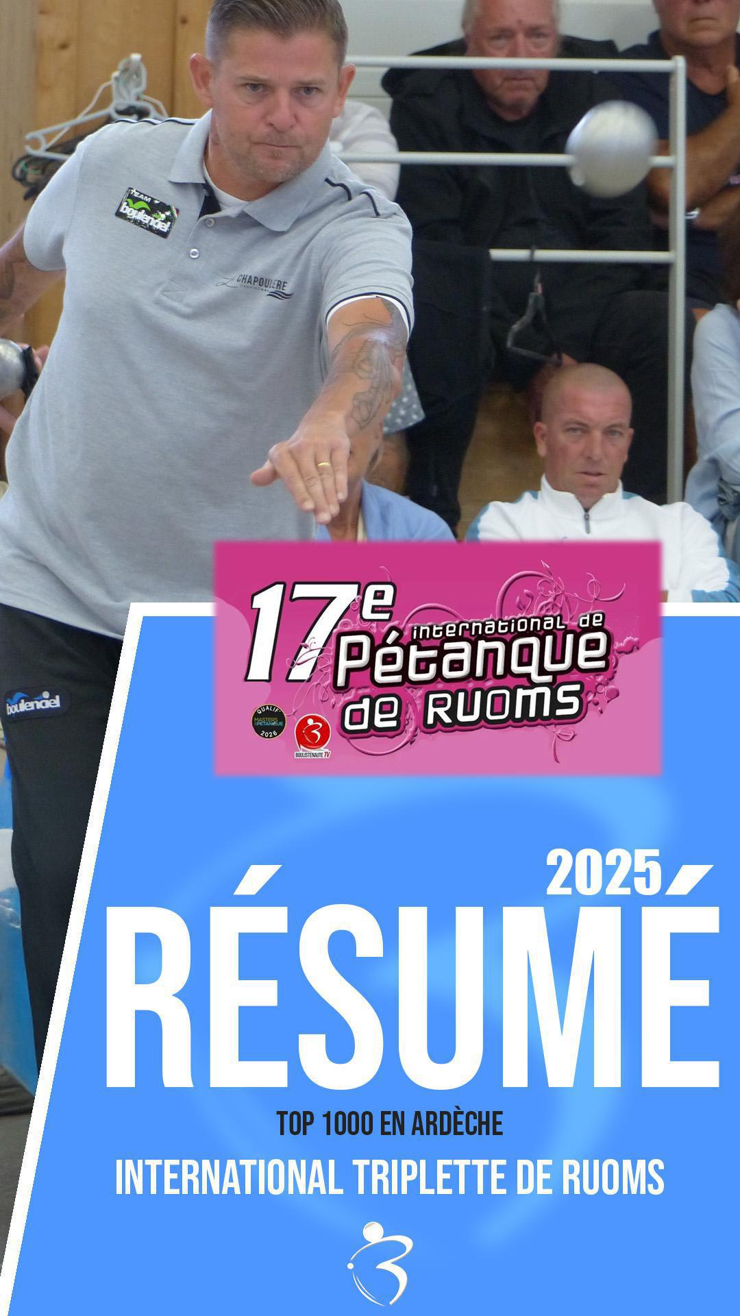 Résumé vidéo « Beaux gestes pétanque » - International triplette de Ruoms : TOP 1000 en Ardèche