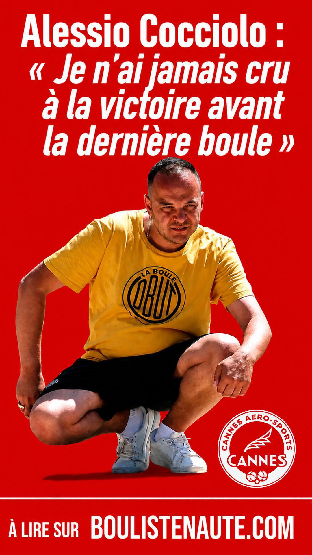 Alessio Cocciolo : « Je n'ai jamais cru à la victoire avant la dernière boule »